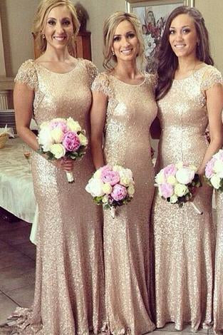sparkle bridesmaid dress, long ...